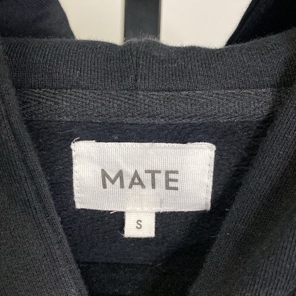 MATE the Label Organic Fleece Relaxed Hoodie In Jet Black - Picture 9 of 10